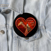 Runde Knopf-Button-Giraffen-April-Mama und -baby Button (Beispiel)