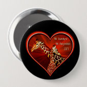 Runde Knopf-Button-Giraffen-April-Mama und -baby Button (Vorne & Hinten)