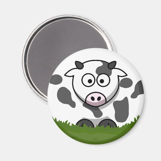 Runde Kuh Magnet (Vorderseite/Rückseite)