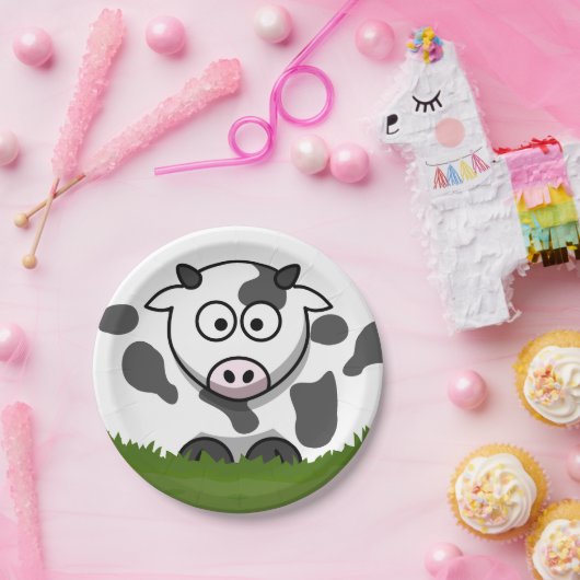 Runde Kuh Pappteller (Party)