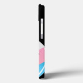 Runde lächelnde Transgender-Flagge Case-Mate iPhone Hülle (Rückseite / Links)
