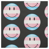 Runde lächelnde Transgender-Flagge Stoff (Muster)