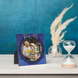 Runde Lapis Lazuli-Rahmen zum 9. Hochzeitstag Fotoplatte