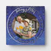 Runde Lapis Lazuli-Rahmen zum 9. Hochzeitstag Fotoplatte (Vorderseite)