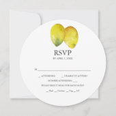 Runde Lemon RSVP-Karte stapelbare Einladungen (Vorderseite)
