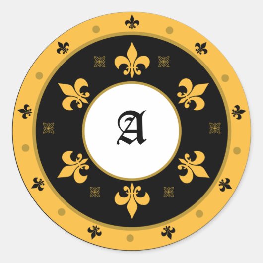 Runde Lilie-Sticker mit anpassbarem Text Runder Aufkleber (Vorderseite)