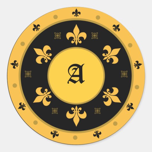 Runde Lilie-Sticker mit anpassbarem Text Runder Aufkleber (Vorderseite)