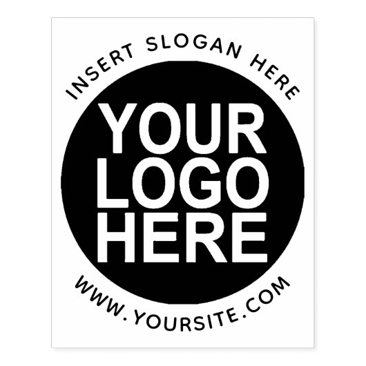 Runde Logo für Ihr Unternehmen Große Briefmarke Gummistempel (Prägung)