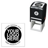 Runde Logo für Ihr Unternehmen Große Briefmarke Permastempel (Beispiel)