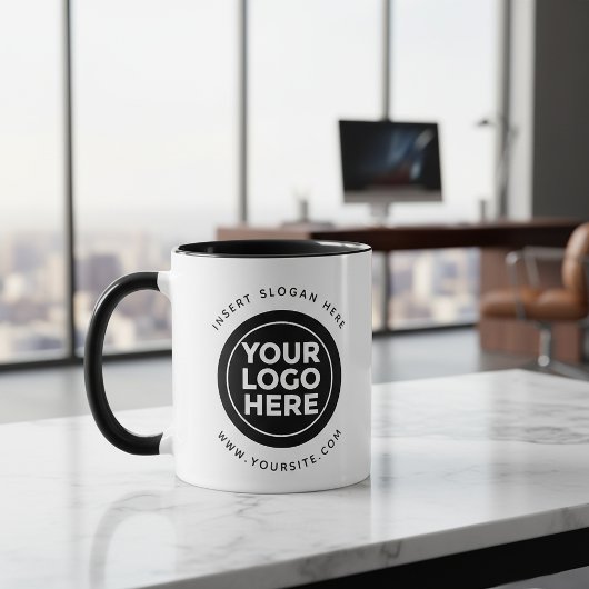 Runde Logo für Ihr Unternehmen Tasse