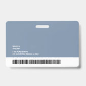 Runde Logo-Nurve-Foto Strichcode horizontal Ausweis (Rückseite)