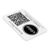 Runde Logo QR Code Unternehmen Flexible Magnet (Rechte Seite)