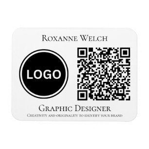 Runde Logo QR Code Unternehmen Flexible Magnet