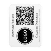 Runde Logo QR Code Unternehmen Flexible Magnet (Vertikal)