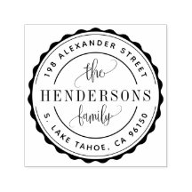 Runde Logo Rücksendeadresse selbstfarbige Briefmar