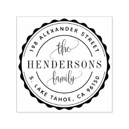 Runde Logo Rücksendeadresse selbstfarbige Briefmar Permastempel