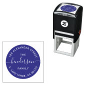 Runde Logo Rücksendeadresse selbstfarbige Briefmar Permastempel (Beispiel)