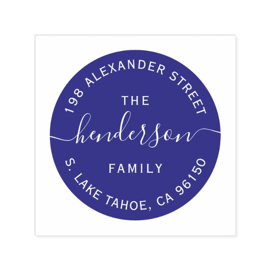 Runde Logo Rücksendeadresse selbstfarbige Briefmar Permastempel (Design)