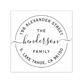 Runde Logo Rücksendeadresse selbstfarbige Briefmar Permastempel