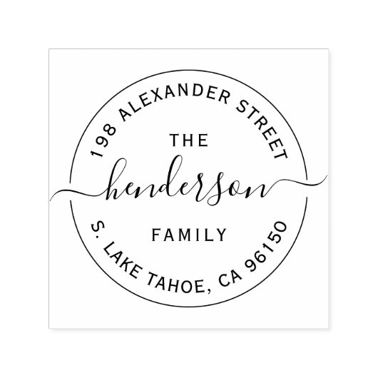 Runde Logo Rücksendeadresse selbstfarbige Briefmar Permastempel (Design)