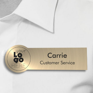 Runde Logomarkierung (Radial Metallic Gold Name Ta Namensschild