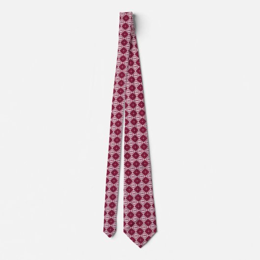 Runde Logos Diamond Muster Necktie Krawatte (Rückseite)
