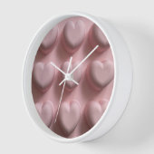 Runde Mauer des rosa Herzens Uhr (Winkel)