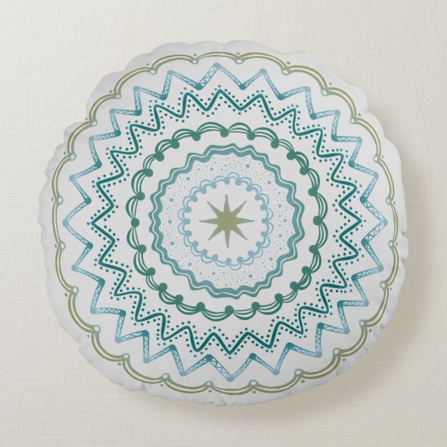 Runde Medallion-Kissen Rundes Kissen (Vorderseite)