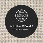 Runde Mitarbeiter mit Beruflichen Logos für Schwar Namensschild