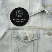 Runde Mitarbeiter mit Beruflichen Logos für Schwar Namensschild (Beispiel)