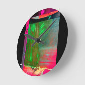 Runde (Mittel)6 Moderne Kunst Runde Wanduhr (Winkel)