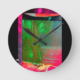 Runde (Mittel)6 Moderne Kunst Runde Wanduhr