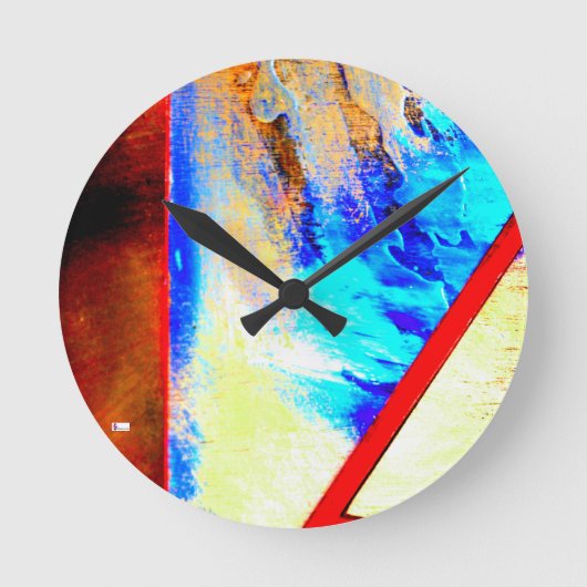 Runde (Mittel)8 Moderne Kunst Runde Wanduhr (Vorderseite)