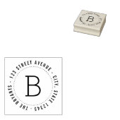 Runde Monogramm Personalisierte Briefmarke Gummistempel (Stempel)