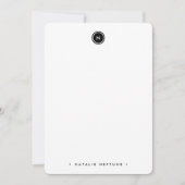Runde Monogramm Schwarz/Weiß Minimalistisch Modern Mitteilungskarte (Vorderseite)