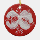 Runde norwegische Keramik-Verzierung Keramikornament (Vorne)