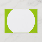 Runde Panel - Weiß mit Grün 99CC00 Visitenkarte (Rückseite)