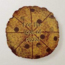 Runde Pepperoni und Käseherdkissen Rundes Kissen