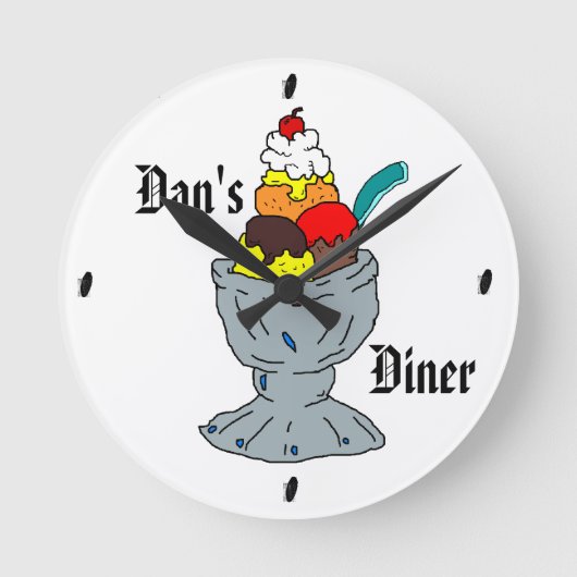 runde personalisierte Wanduhr des (Vorderseite)