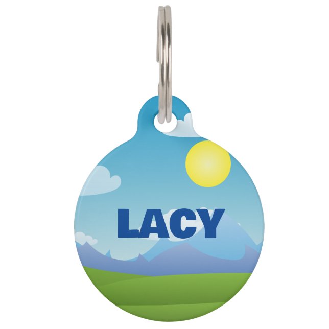 Runde Pet-Tag Haustiermarke (Vorderseite)