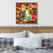 Runde Pferde 28 Leinwanddruck (Insitu (Schlafzimmer))