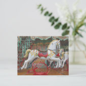 Runde Pferde Postkarte (Stehend Vorderseite)