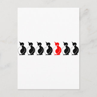 Runde Pinguin-Gruppe Postkarte