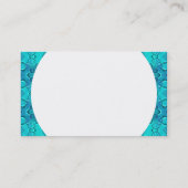 Runde Platte - Aqua-BlauFest Visitenkarte (Rückseite)