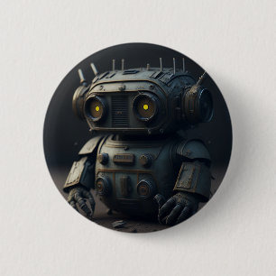Runde Platte von 5 cm vintage Roboter alt IA Button