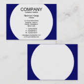 Runde Platte - Weiß mit dunkelblauen 000066 Visitenkarte (Vorne/Hinten)