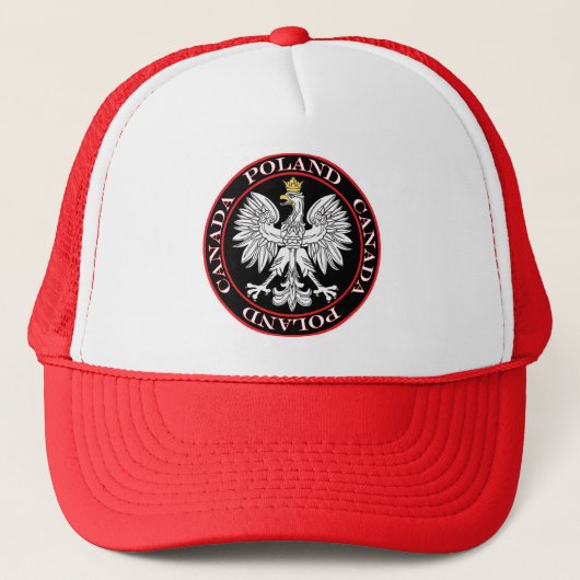 Runde Polen Adler Truckerkappe (Vorderseite)