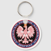 Runde Polnischer Adler Schlüsselanhänger (Vorderseite)