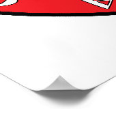 Runde Polska Kanada Leaf Poster (Ecke)