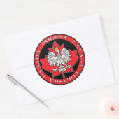 Runde Polska Kanada Leaf Runder Aufkleber (Umschlag)
